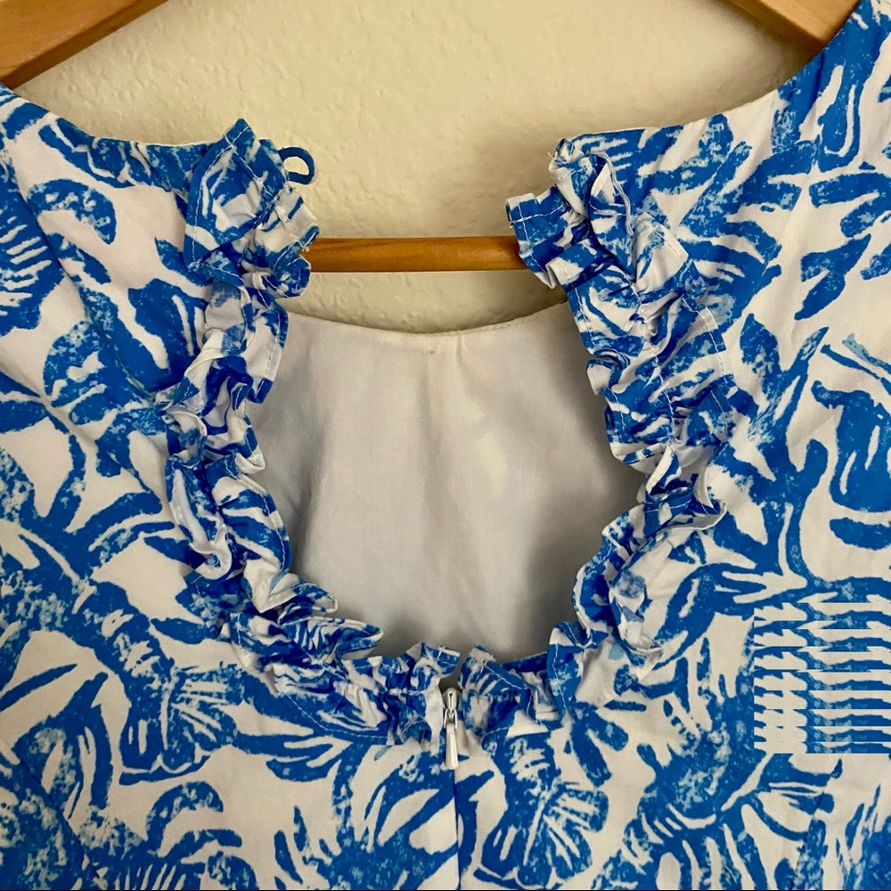 Lilly Pulitzer Blue Lobster Coral Dress 4 - Picture 4 of 5